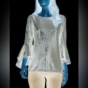 Vince Gamuto • Sparkle Bell Sleve • Macy’s • Women’s Size L • Like New